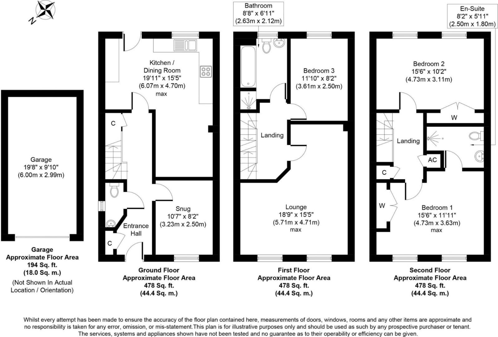 Floorplans For Adcock Drive, Sprowston, Norwich