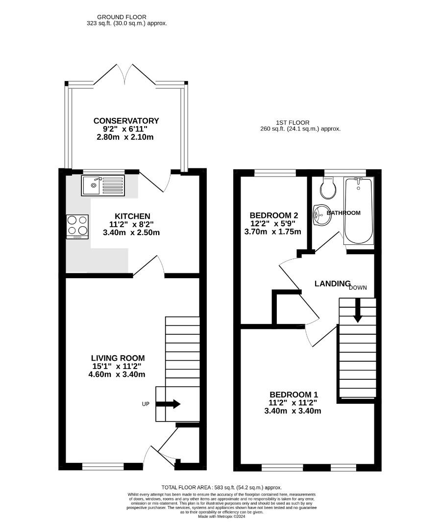 Floorplans For Bridge Close, Harleston