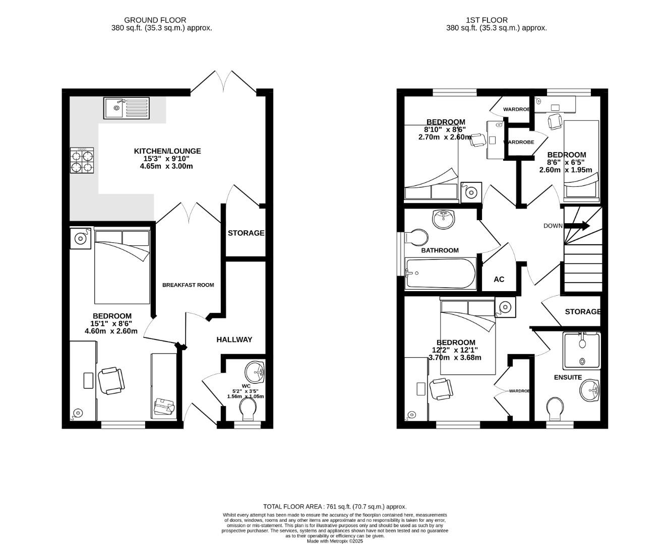 Floorplans For Roe Drive, Norwich