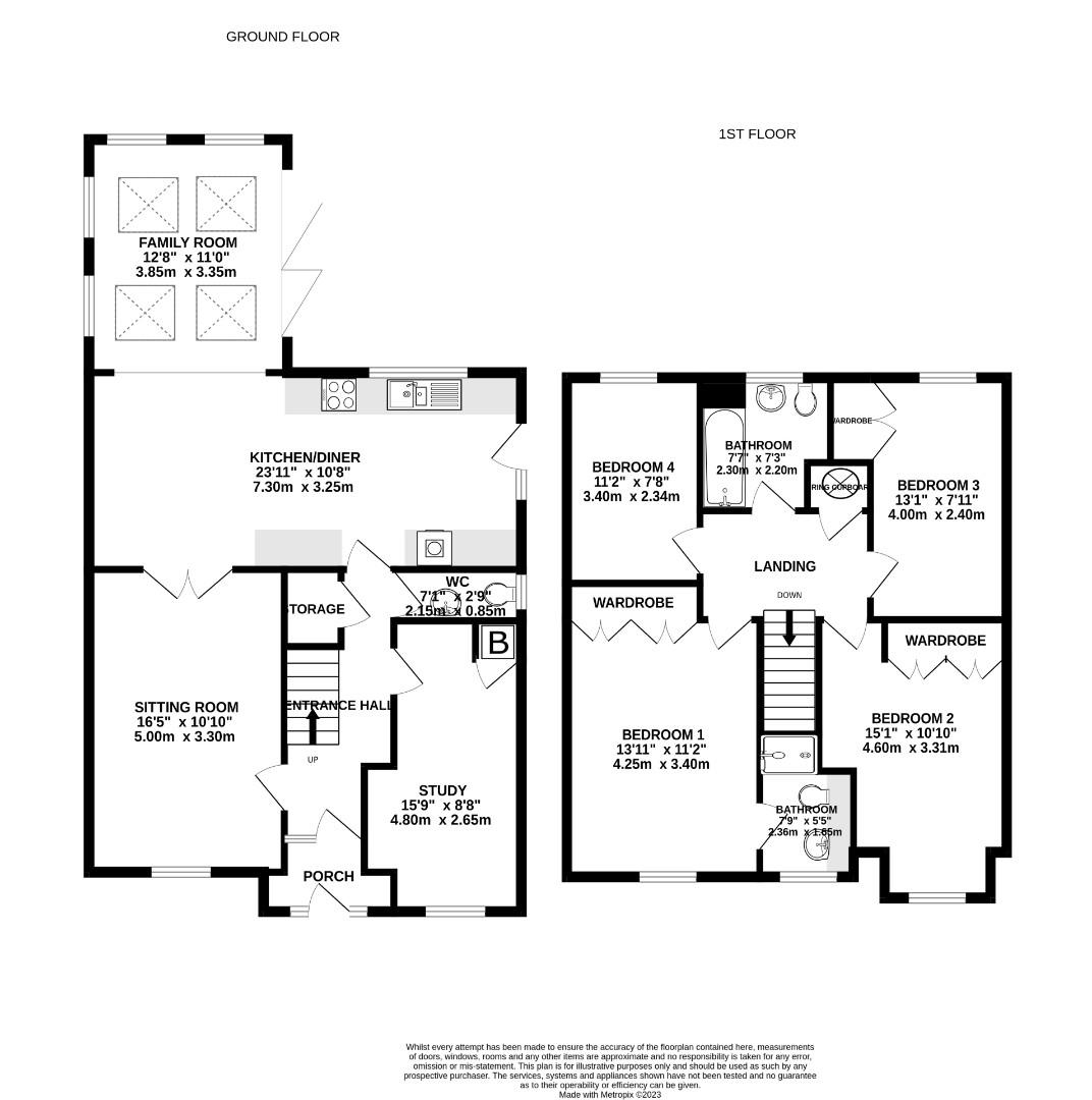 Floorplans For Walnut Close, Taverham, Norwich