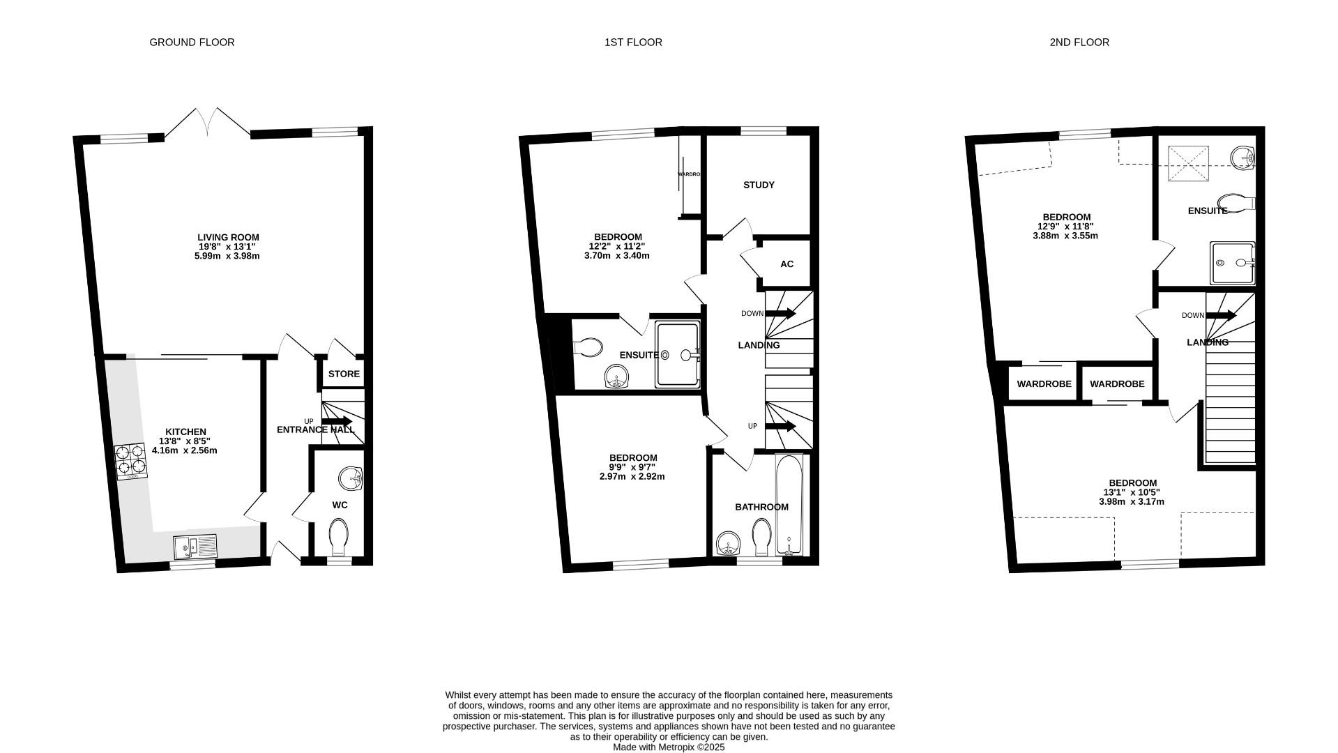 Floorplans For Fairway, Costessey, Norwich